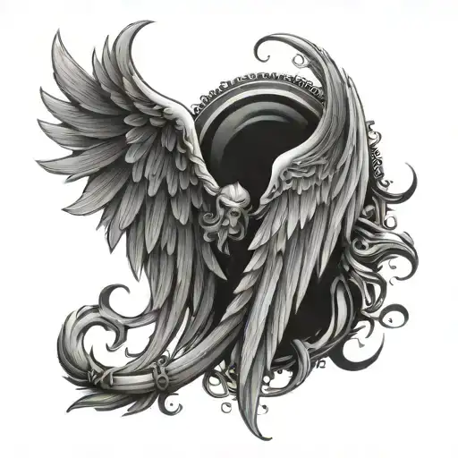 angel and devil wings tattoo design idea