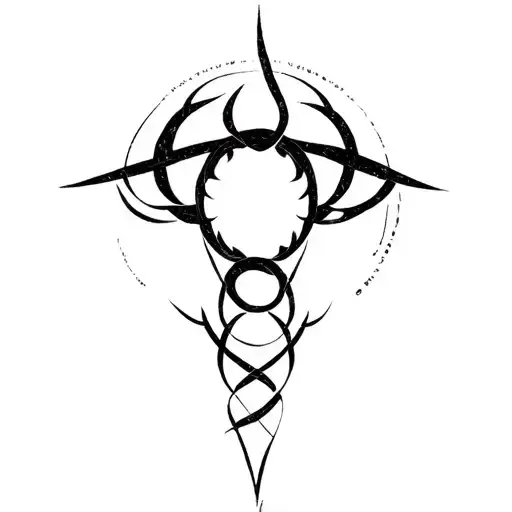 symbollize overthinking, fear and anxiety in a tribal tattoo design idea