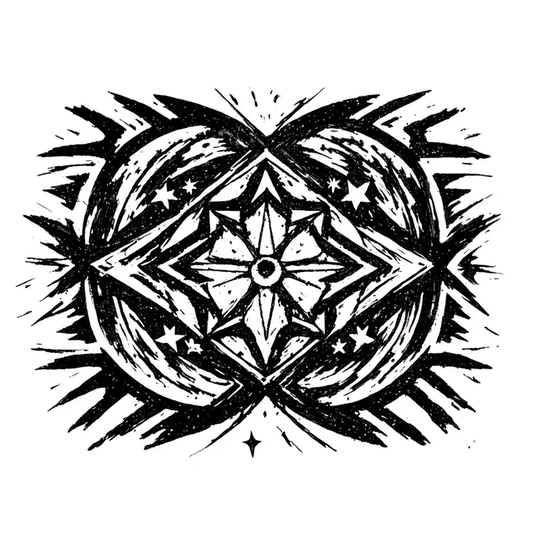 astronomy stars tattoo design idea