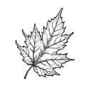 autumn leaf tattoo design idea