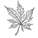 autumn leaf tattoo design idea