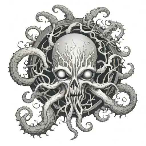 azathoth hp lovecraftian tattoo design idea