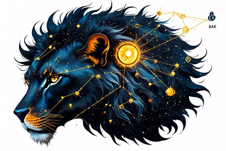 Leo constellation tattoo design idea