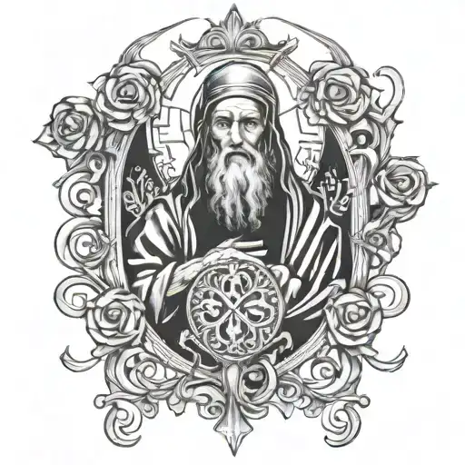 Saint Jude Thaddeus Gothic and Dark tattoo design idea