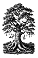 Poison Tree Made with doves tattoo design idea