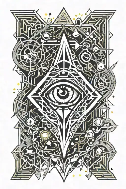 Billie Eilish eyes, diamonds, hearts with thorns, dagger with a heart tattoo design idea