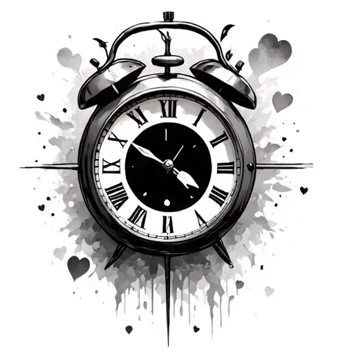 Clock, post traumatic, tic tac, love, time, solitude, word, control tattoo design idea