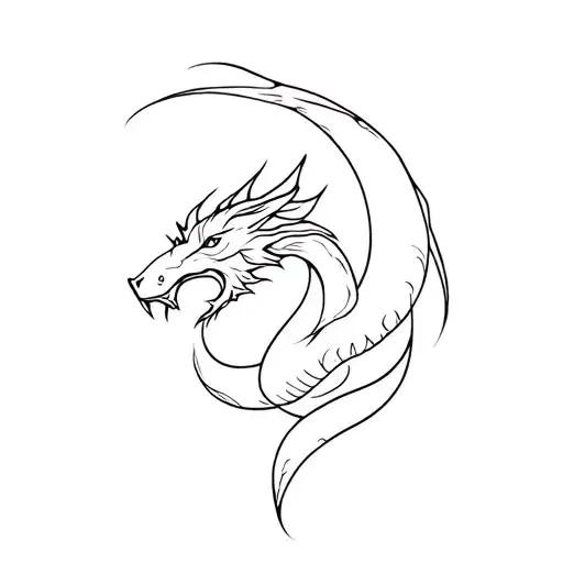 dragon and leo tattoo design idea