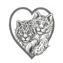 HEART PAW J & J tattoo design idea