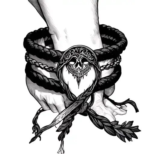 Ankle Bracelet tattoo design idea