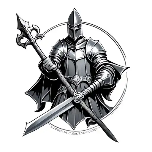 Saxon crusader tattoo design idea