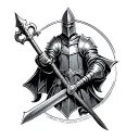 Saxon crusader tattoo design idea