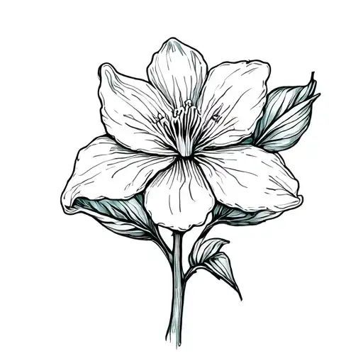 Jonquil flower blooming tattoo design idea
