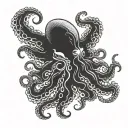 evil octopus tattoo design idea