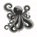 evil octopus tattoo design idea