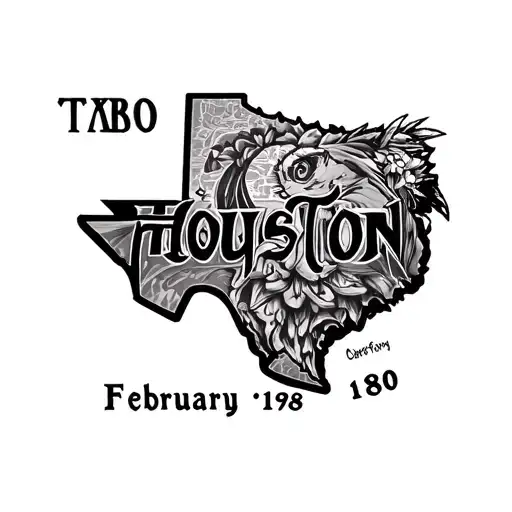 February 1980 Houston Texas tattoo design idea