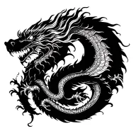 Western dragon tattoo design idea