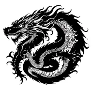 Western dragon tattoo design idea
