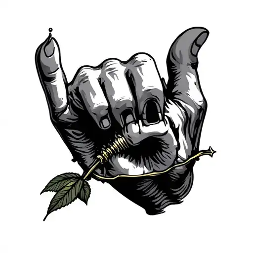 Middle Finger tattoo design idea