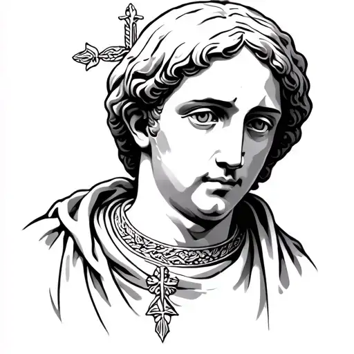 Saint Anthony of Padua tattoo design idea