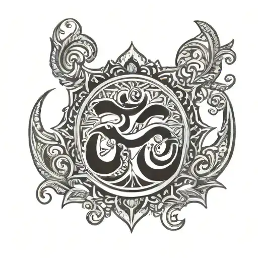 Hindu aum symbol tattoo design idea
