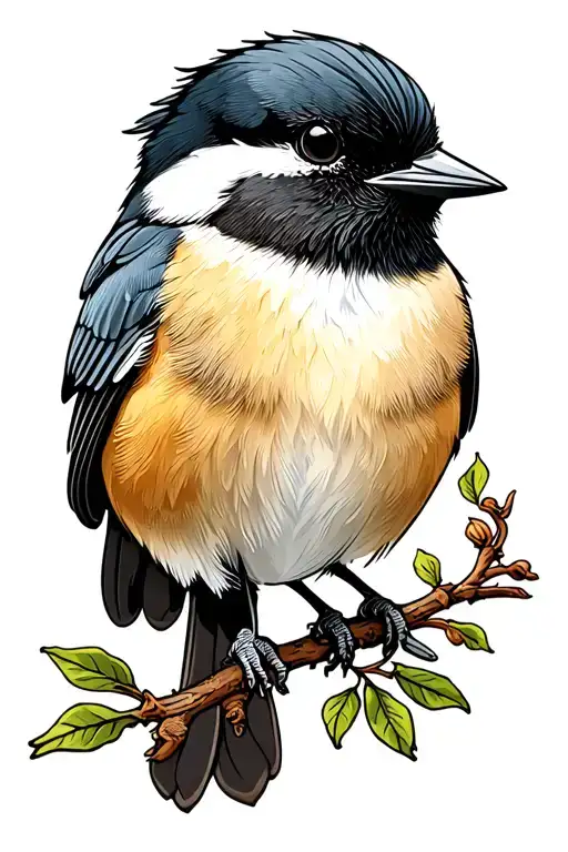 Chickadee tattoo design idea