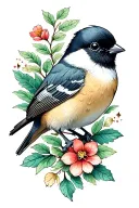 Chickadee tattoo design idea