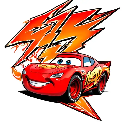 Lightning mcqueen red bolt with 95 tattoo design idea