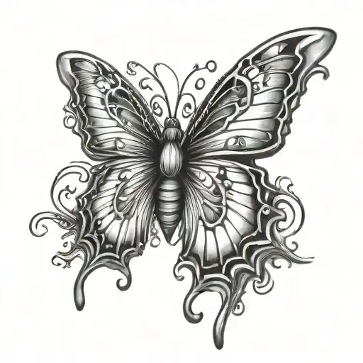Gothic butterfly tattoo tattoo design idea