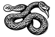 Celtic snake wrapped tattoo design idea