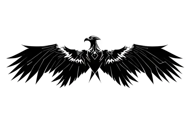 eagle sitting tattoo design idea