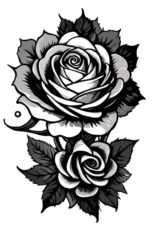 tribal rosette tattoo design idea