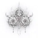 combination of two names Ashwin+Heena tattoo design idea