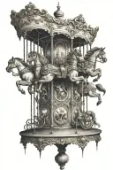 the carousel never stops turning tattoo design idea