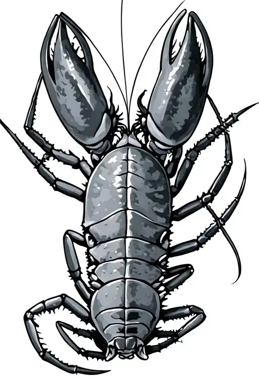 crayfish compass sea creatures tattoo design idea