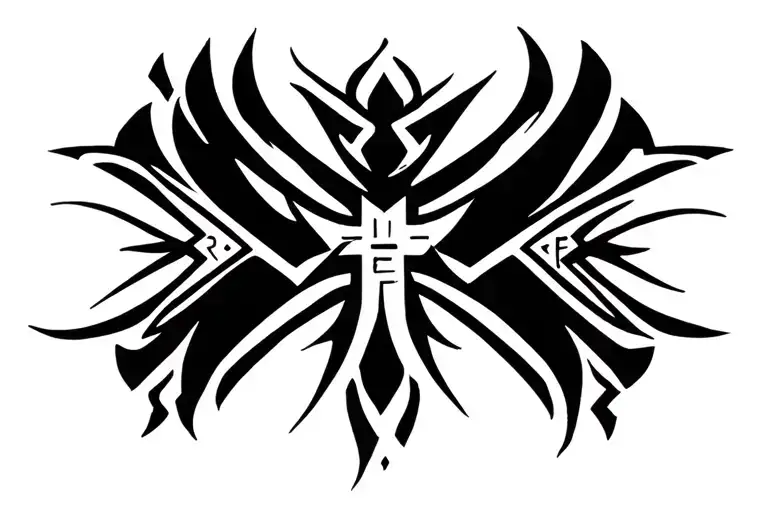 Maltese Cross combine a cross with R.I.P. LESLEE tattoo design idea