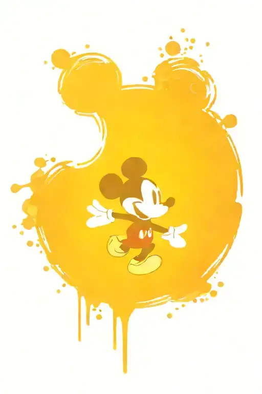 Mickey mouse tattoo design idea