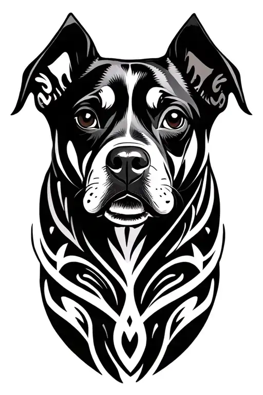 Dog paste+ infinite love tattoo design idea
