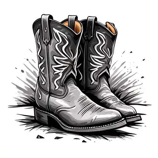 Cowboy Boot tattoo design idea