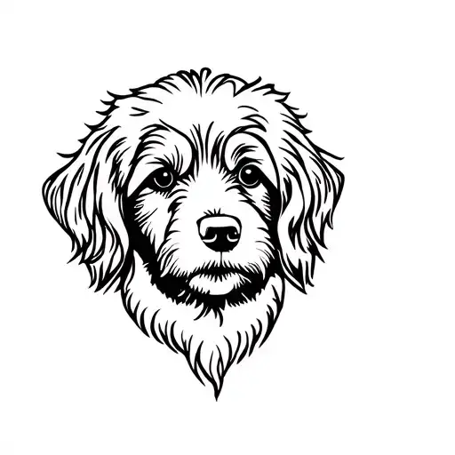 bernedoodle face tattoo tattoo design idea