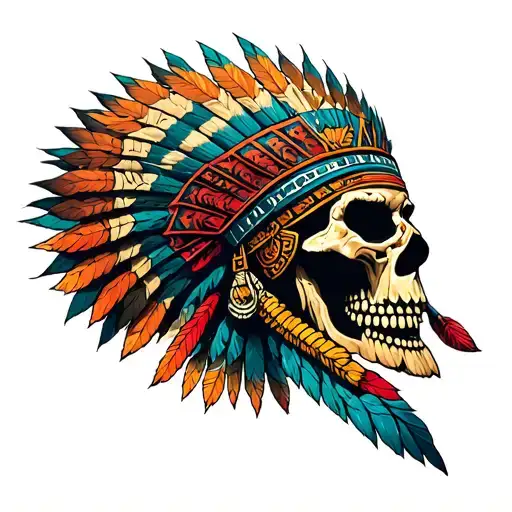 Aztec warrior of death tattoo design idea