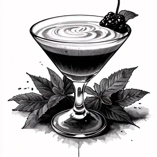 Espresso Martini tattoo design idea