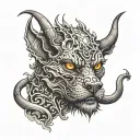 devil dogs tattoo design idea