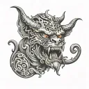 devil dogs tattoo design idea