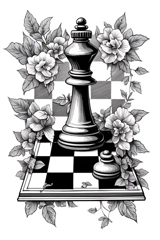queen chess piece tattoo tattoo design idea
