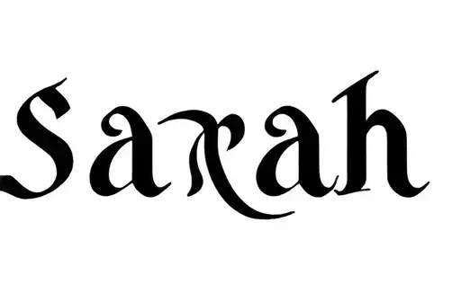 "Sarah" tattoo design idea
