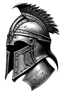 gladiator helmet tattoo design idea