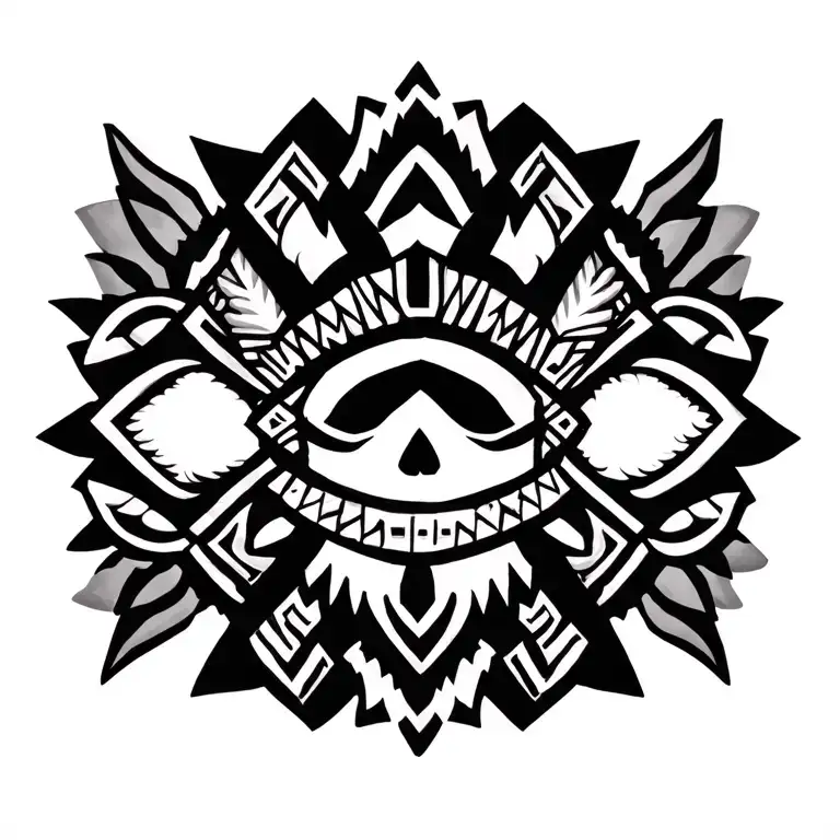 Mexican Aztec and Tribal tattoo tattoo design idea
