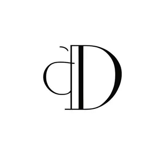 Letter dd infinite tattoo design idea