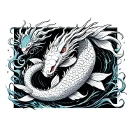 Dragon Koi Fish tattoo design idea